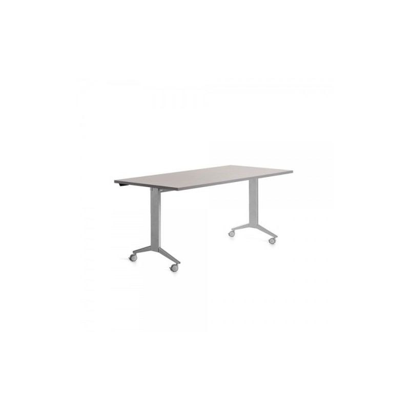 2002FD02-MESA ROCADA METAL 160x80 ALUMINIO/GRIS precio por 1 unidades