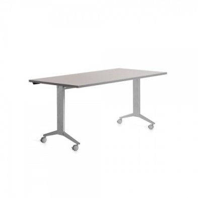 2002FD02-MESA ROCADA METAL 160x80 ALUMINIO/GRIS precio por 1 unidades