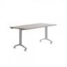 2002FD02-MESA ROCADA METAL 160x80 ALUMINIO/GRIS precio por 1 unidades