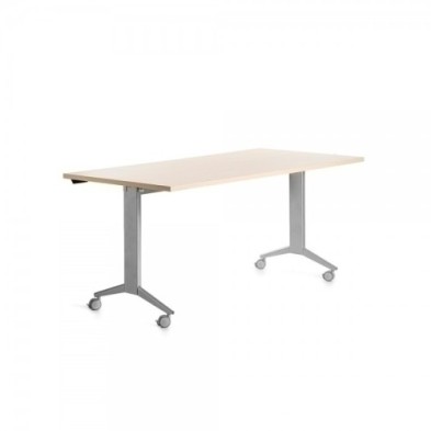 2003FD01-MESA ROCADA METAL 180x80 ALUMINIO/HAYA precio por 1 unidades