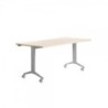 2003FD01-MESA ROCADA METAL 180x80 ALUMINIO/HAYA precio por 1 unidades