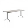 2003FD02-MESA ROCADA METAL 180x80 ALUMINIO/GRIS precio por 1 unidades