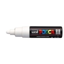 300079000-ROTUL.UNI-POSCA PC-7M  BLANCO precio por 6 unidades