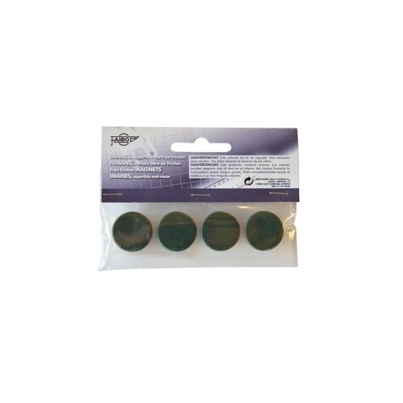 60-20-04-IMANES REDONDOS FAIBO 20 mm VERDE B/4 precio por 1 unidades