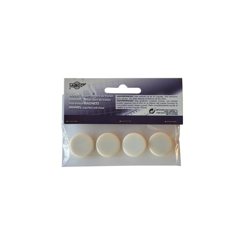 60-20-01-IMANES REDONDOS FAIBO 20 mm BLANCO B/4 precio por 1 unidades