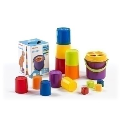 97211-JUEGO GIANTTE: CUBO+ VASITOS APILABLES precio por 1 unidades