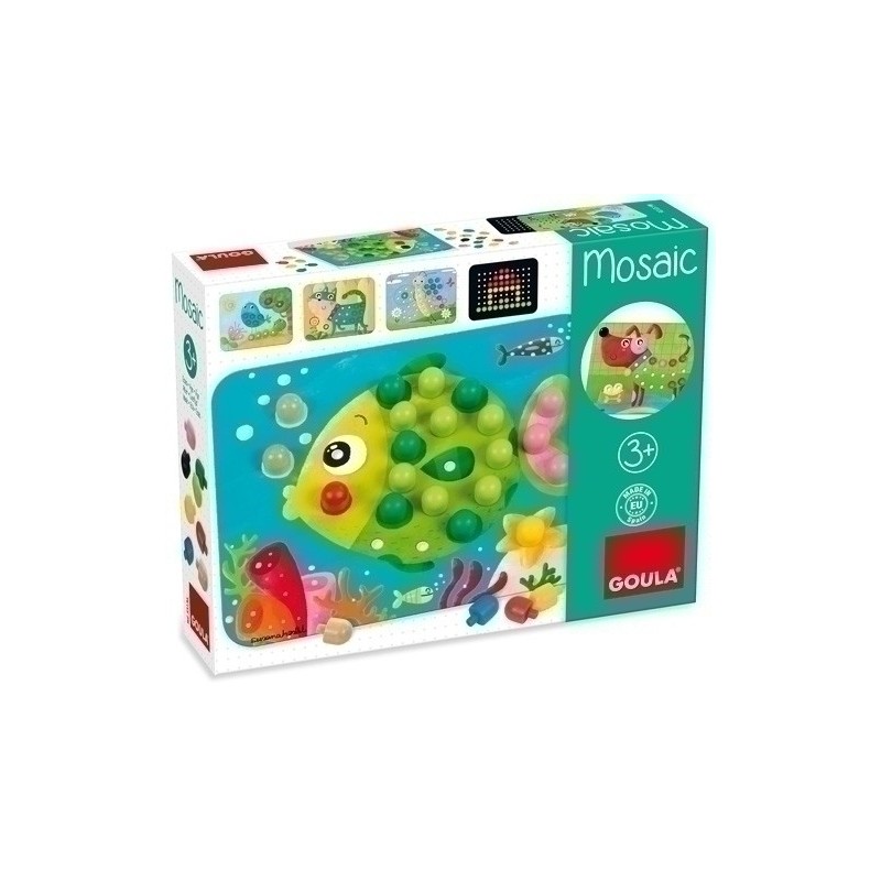 53136-JUEGO CLASICO GOULA MOSAICO MADERA precio por 1 unidades