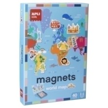 16494-JUEGO MAGNETICO APLI MAPA MUNDI 40 precio por 1 unidades