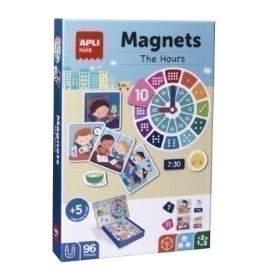 18573-JUEGO MAGNETICO APLI APRENDO HORAS 96 PZ precio por 1 unidades