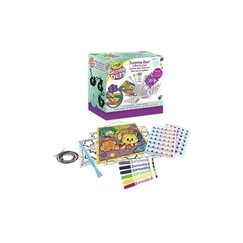 04-1088-JUEGO CRAYOLA GLITTER DOTS CAJA SORPRESA precio por 1 unidades
