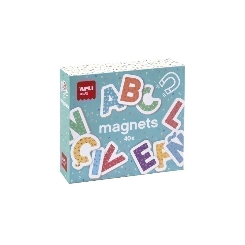 18884-JUEGO MAGNETICO APLI LETRAS C/40 UND. precio por 1 unidades