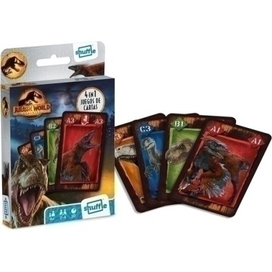 10028049-JUEGO CARTAMUNDI SHUFFLE JURASSIC WORLD precio por 1 unidades