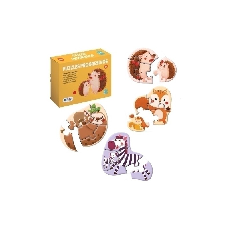 65001-PUZLE DOHE PROG. 4-5 piezas ANIMALES precio por 1 unidades