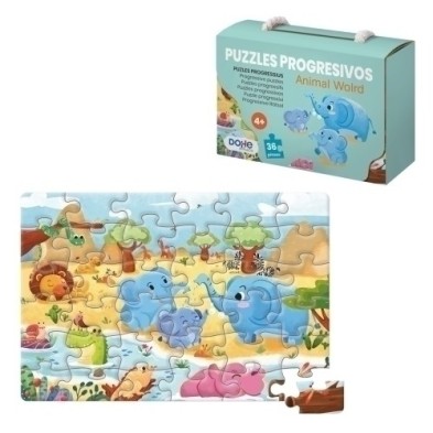 65009-PUZLE DOHE PROG. 36 piezas ANIMAL WORLD precio por 1 unidades