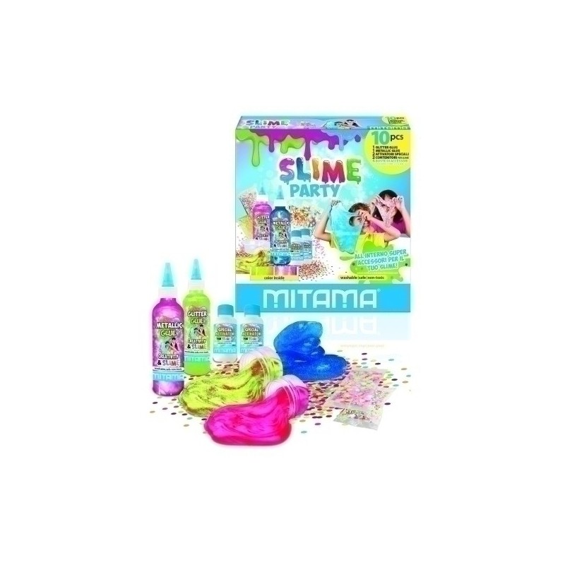 62883-JUEGO MITAMA SLIME PARTY 10 pzs precio por 1 unidades