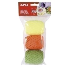 14412-RAFIA APLI NATURAL 30 m COL. FLUOR B/3 precio por 1 unidades