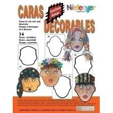 0700132-CARETA CART. CARAS DECORABLES PACK 14 precio por 1 unidades