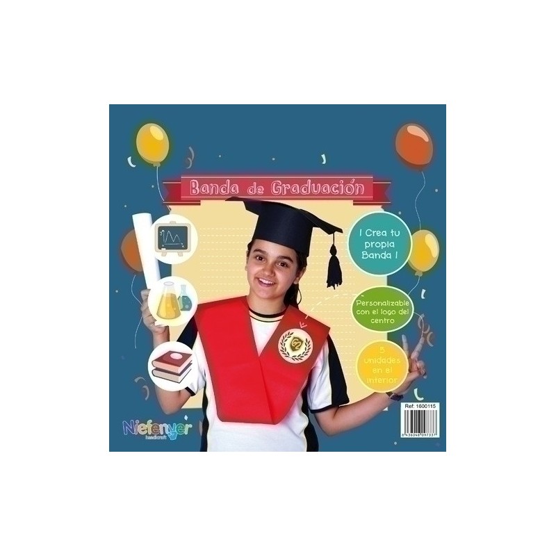 1600115R-BANDA GRADUACION NIEFENVER ROJA.P.5 precio por 1 unidades