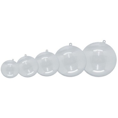 1300151-BOLA DE PLASTICO CRISTAL NIEFENVER  10CM precio por 1 unidades