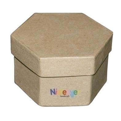 1100115-CAJAS DECORABLES NIEF.CARTON HEXAGONALES precio por 1 unidades