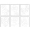 1700113-CUADRO NIEFENVER MOD.FLORES PACK DE 6 precio por 1 unidades