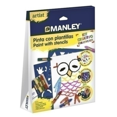 MNC00010-MANLEY ARTIST PINTA CON PLANTILLAS precio por 6 unidades