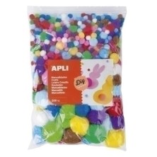 17448-POM POM APLI COLORES B/500 precio por 1 unidades