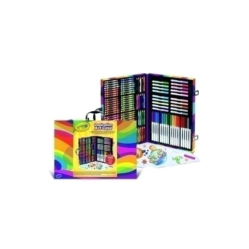 04-1054-JUEGO CRAYOLA MALETIN DEL ARTISTA 140 P precio por 1 unidades