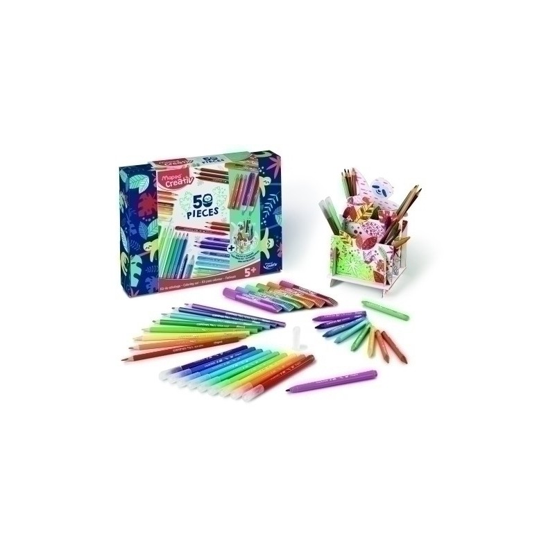 907037-KIT MAPED COLORING 50 PIEZAS precio por 1 unidades