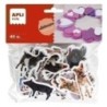 18240-GOMA EVA APLI F.ADH.ANIMALES GRANJA B/40 precio por 5 unidades