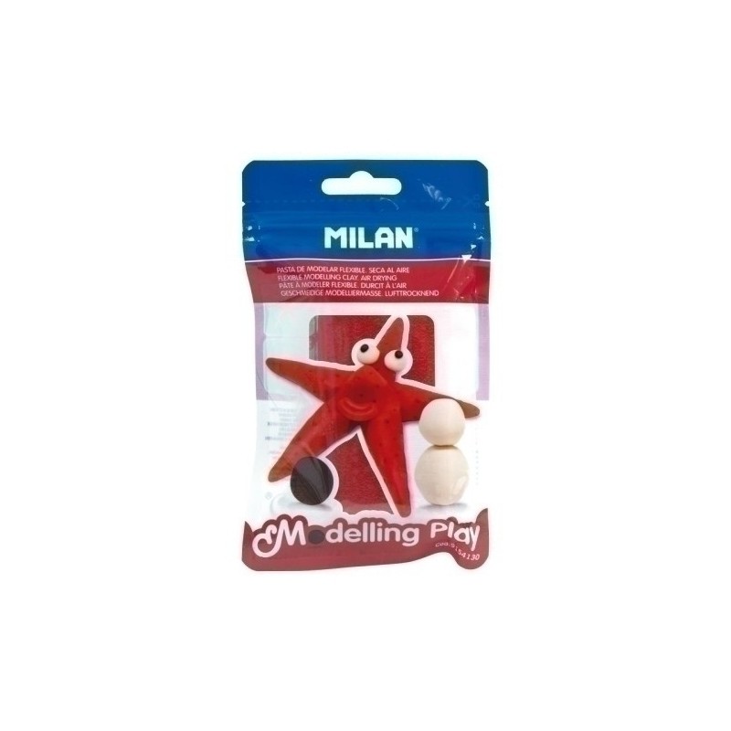 9154130-PASTA MODELAR MILAN MOD.PLAY RJ 100 GR precio por 12 unidades