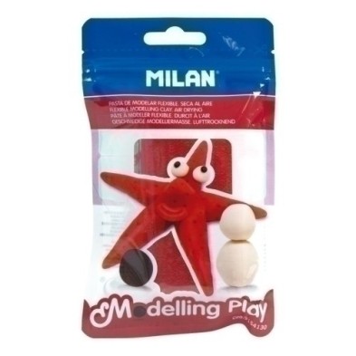 9154130-PASTA MODELAR MILAN MOD.PLAY RJ 100 GR precio por 12 unidades