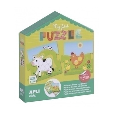 17656-KIT APLI KIDS MY FIRST PUZZLE + STICKERS precio por 1 unidades