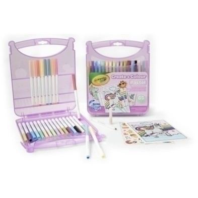 25-5239-JUEGO CRAYOLA MALETIN ROTULADORES C/65 precio por 1 unidades
