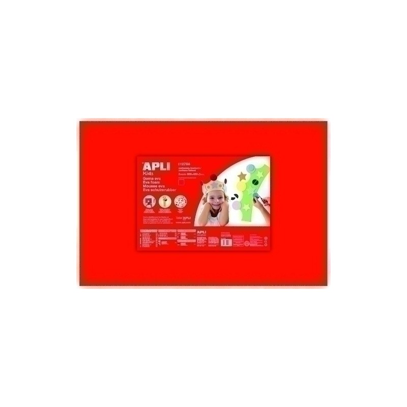12756-GOMA EVA APLI 40x60 ROJO P/5 precio por 1 unidades