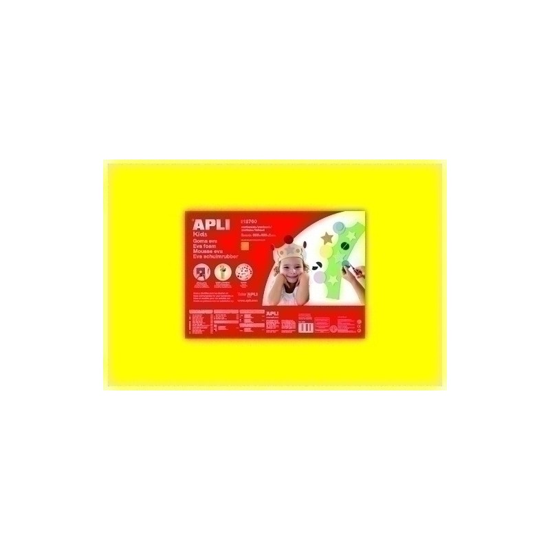 12760-GOMA EVA APLI 40x60 AMARILLO P/5 precio por 1 unidades