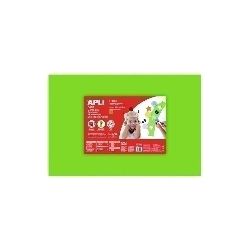 12762-GOMA EVA APLI 40x60 VERDE CLARO P/5 precio por 1 unidades