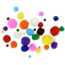 68012700-POM POM COLORES FIXO SURTIDOS PACK 100 precio por 1 unidades