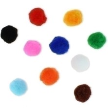 68012800-POM POM COLORES 5 cm. PACK 52 precio por 1 unidades