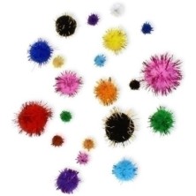 3059/68012900-POM POM COLORES BRILLANTES PACK 100 precio por 1 unidades