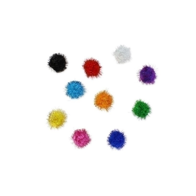 68013000-POM POM COLORES BRILLANTES 5 cm. PACK 52 precio por 1 unidades