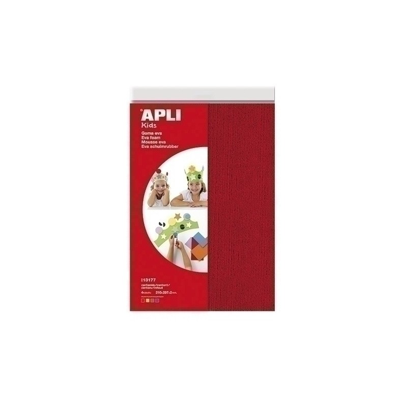 13177-GOMA EVA  APLI HOJA 20x30 TOALLA 4 hj precio por 1 unidades