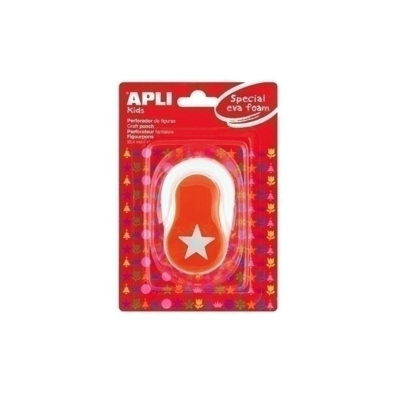 13298-TALADRO GOMA EVA APLI ESTRELLA NARANJA precio por 1 unidades