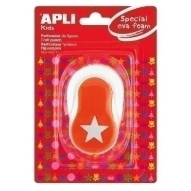 13298-TALADRO GOMA EVA APLI ESTRELLA NARANJA precio por 1 unidades
