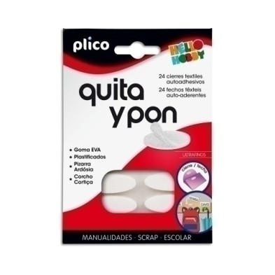 13302-MINI VELCRO ADHESIVO PLICO QUITA Y PON precio por 12 unidades