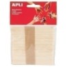 13063-PALILLOS PLANOS MADERA 11.4cm. B/50 precio por 5 unidades