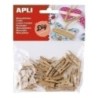 13478-PINZAS APLI MADERA NATURAL B/45 precio por 5 unidades