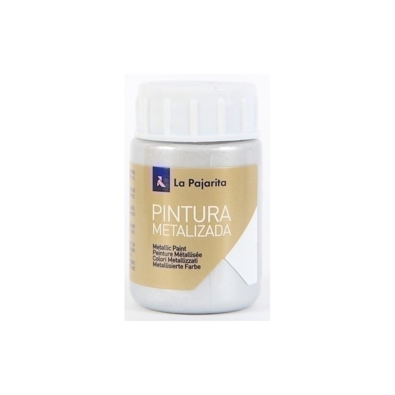 123722-PINTURA LX.PAJARITA MT.35 ml PLATA ME-01 precio por 6 unidades