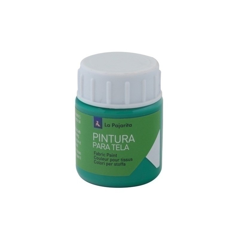 113371-PINTURA TELA PAJARITA 25 ml VRD.ESM.T-09 precio por 6 unidades