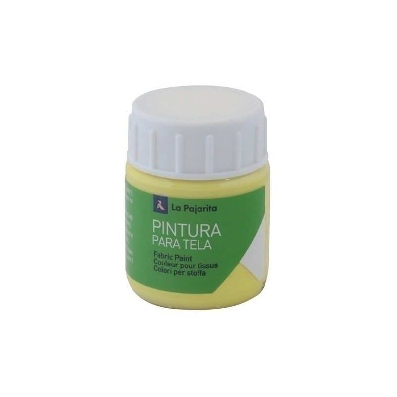 113671-PINTURA TELA PAJARITA 25 ml AMAR.CL.T-05 precio por 6 unidades